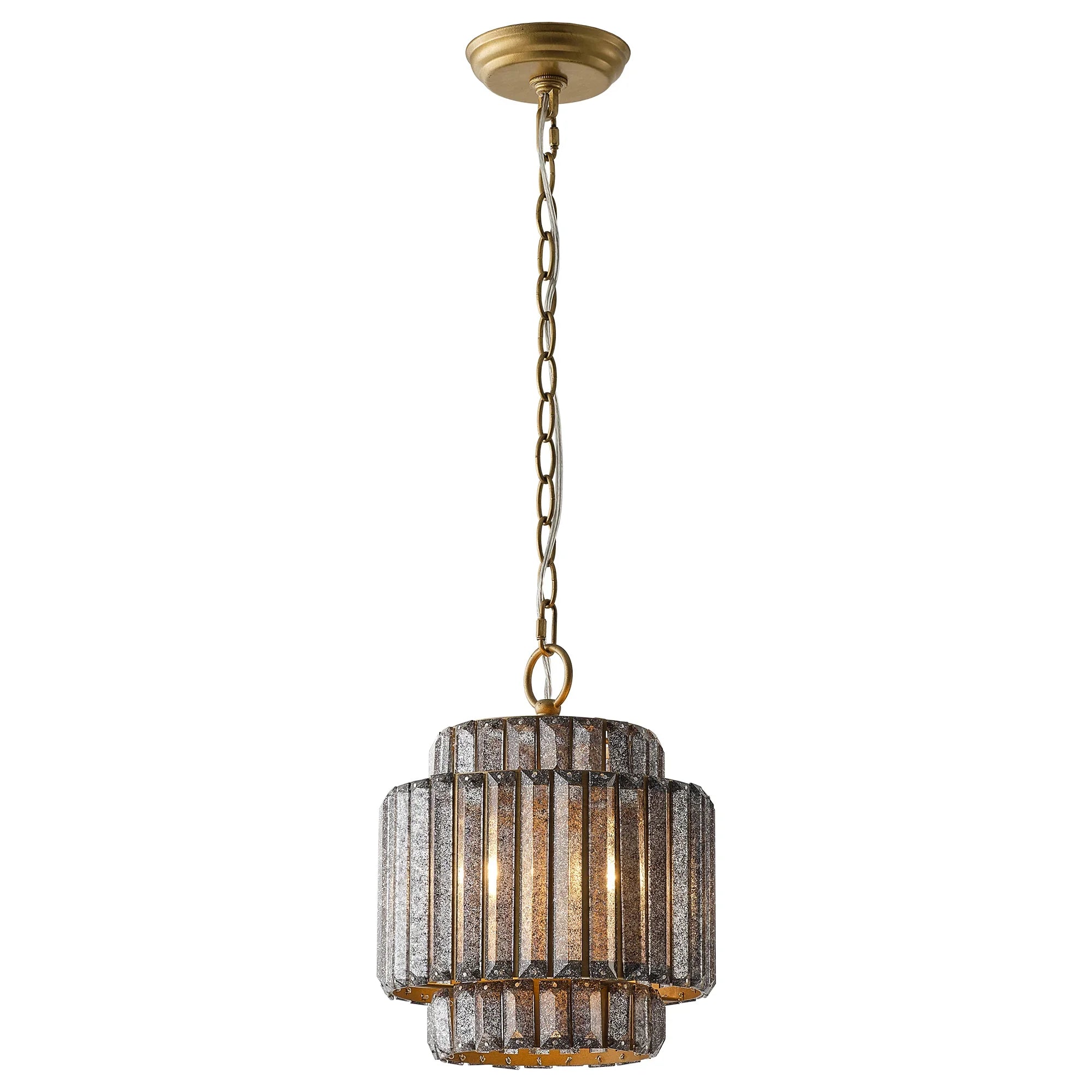 10" Rupert Golden Crystal Island Pendant Light