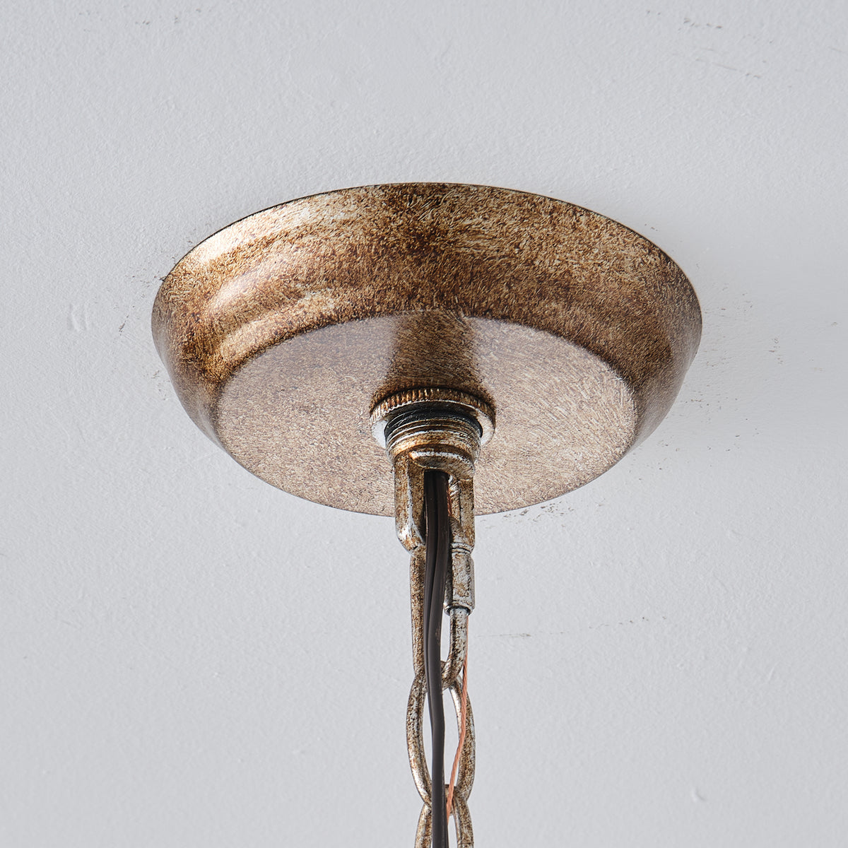 Ernest 1-Light Antique Bronze Pendant Light with Gold Highlights