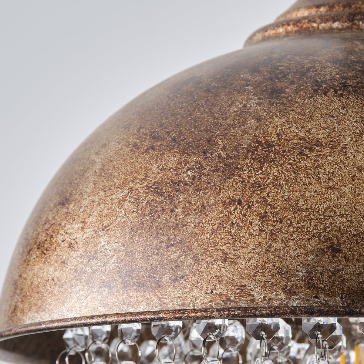 Ernest 1-Light Antique Bronze Pendant Light with Gold Highlights