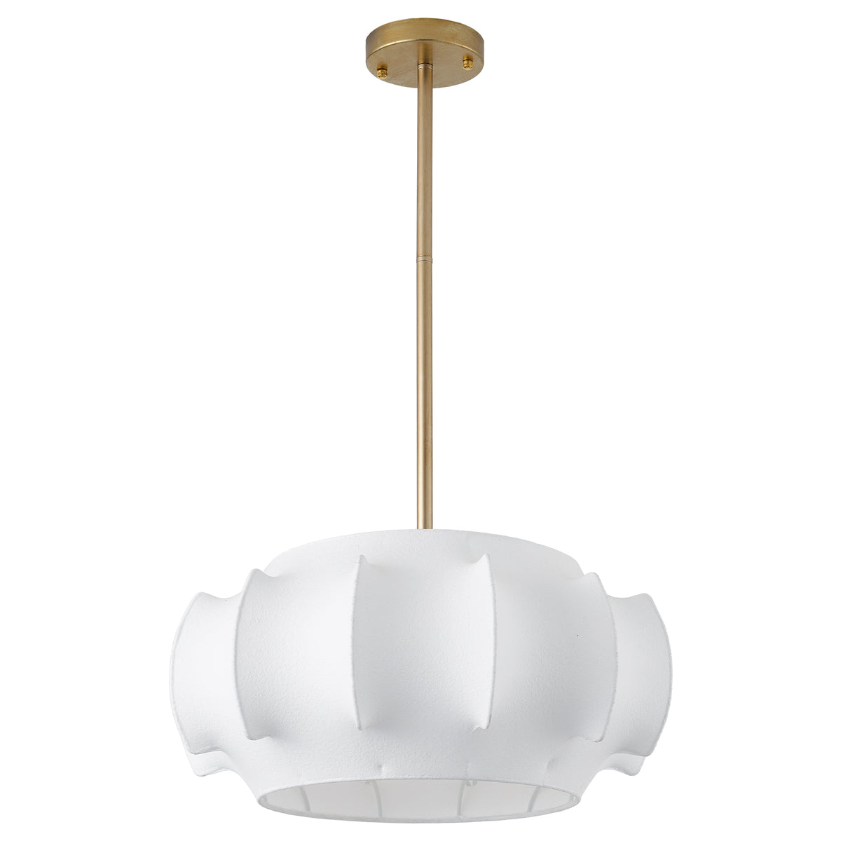 Samuel 4-Light Brushed Gold Chandelier with Fabric Shade