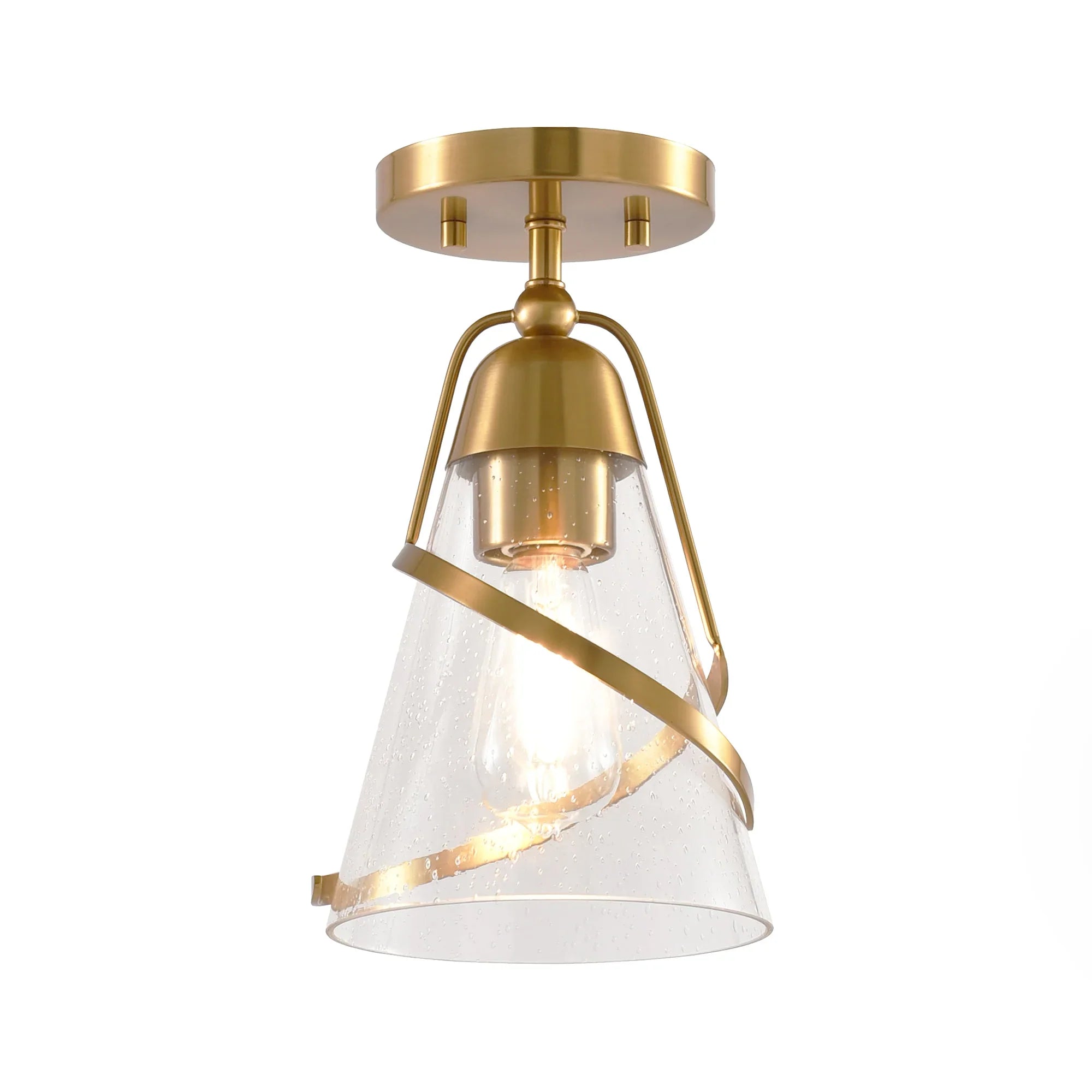 7 Inch Walker 1-Light Semi-Flush Mount Ceiling Light