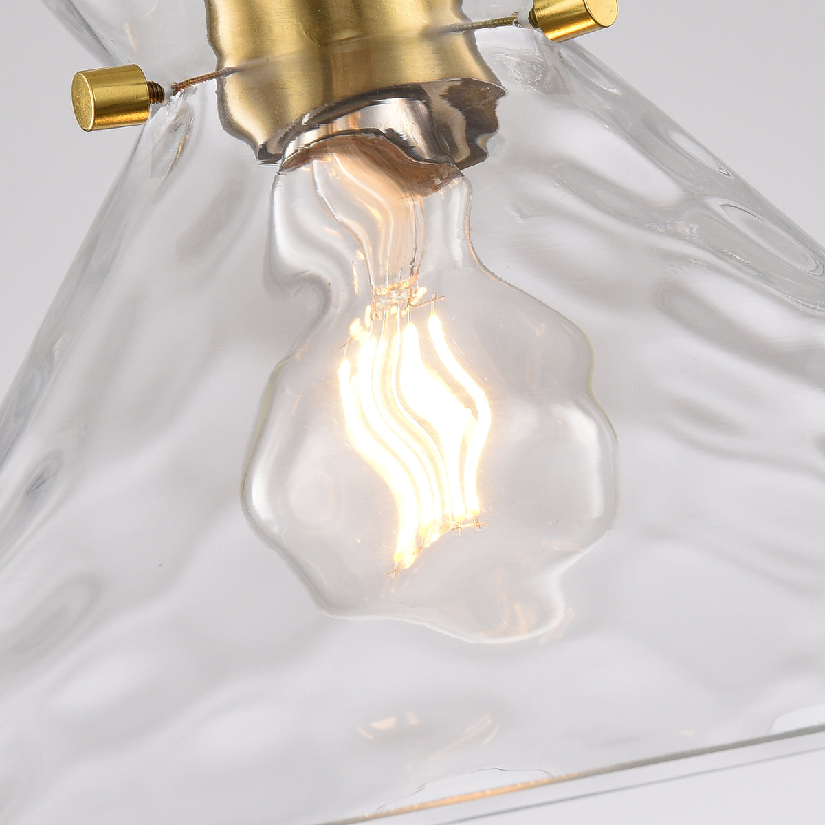 Coral 1-Light Natural Copper Pendant Light with Textured Glass Shade