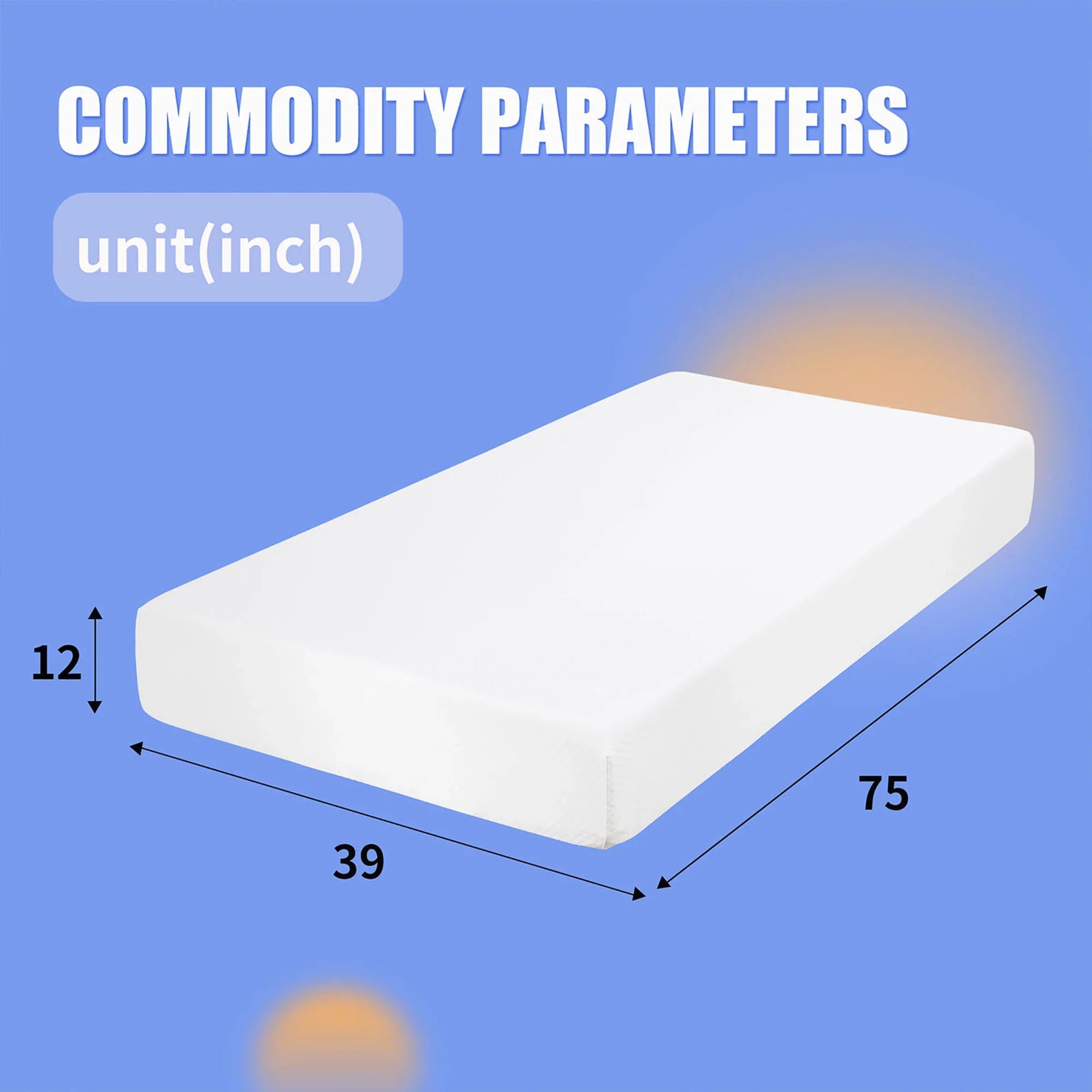 Artemisia 12" White Memory Foam Medium Firm 9.5" Standard Foam Mattress