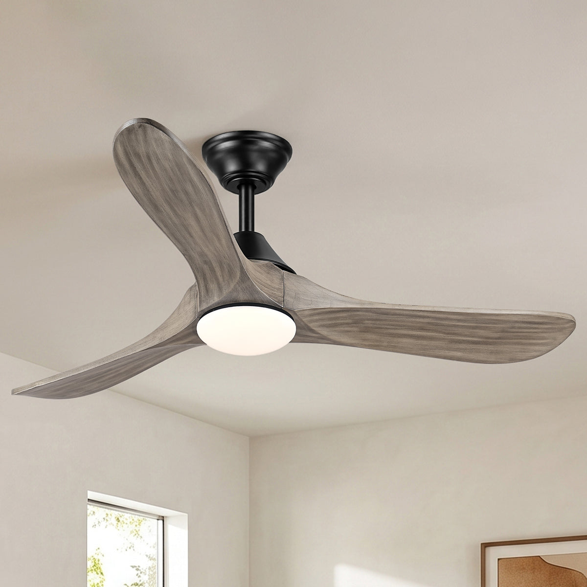 48 Inch Sylvie LED Ceiling Fan with Solid Wood