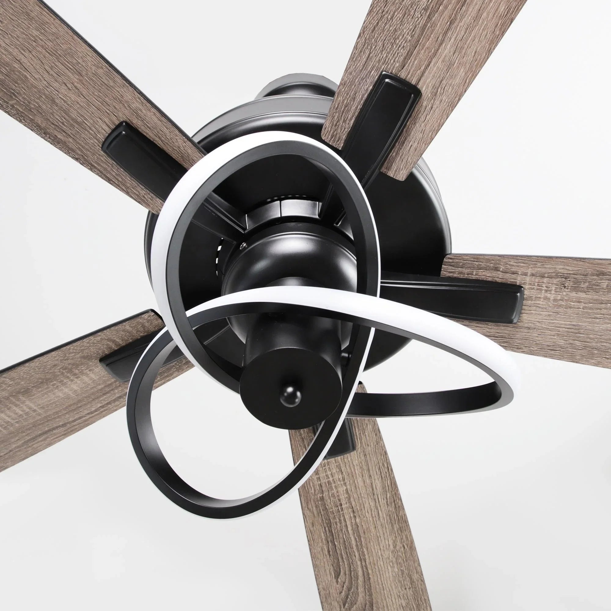 52 Inch Oregon DC Motor Modern Downrod Ceiling Fan with LED Light