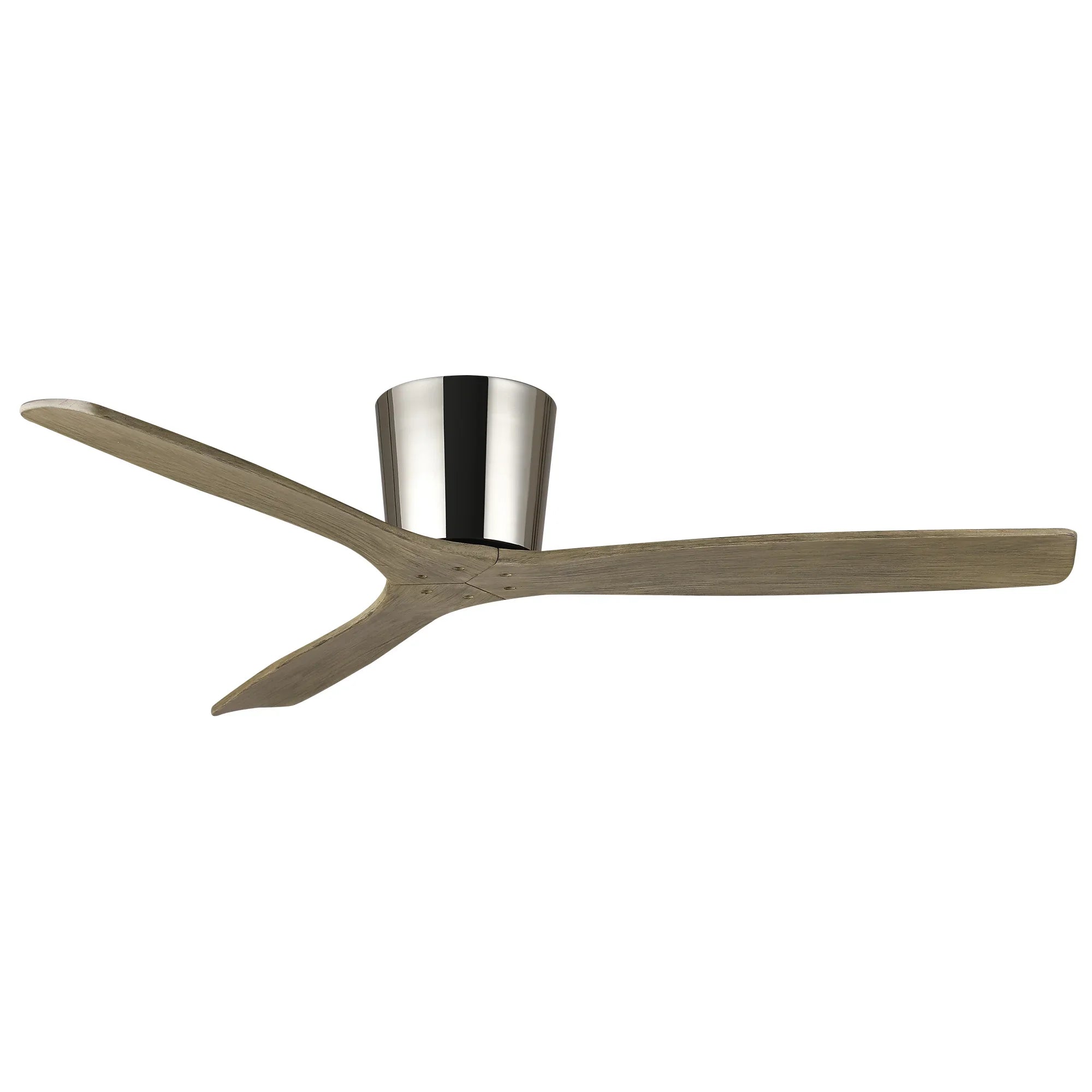 54 Inch Ward Solid Wood Blades Flush Mount Ceiling Fan with Remote Control