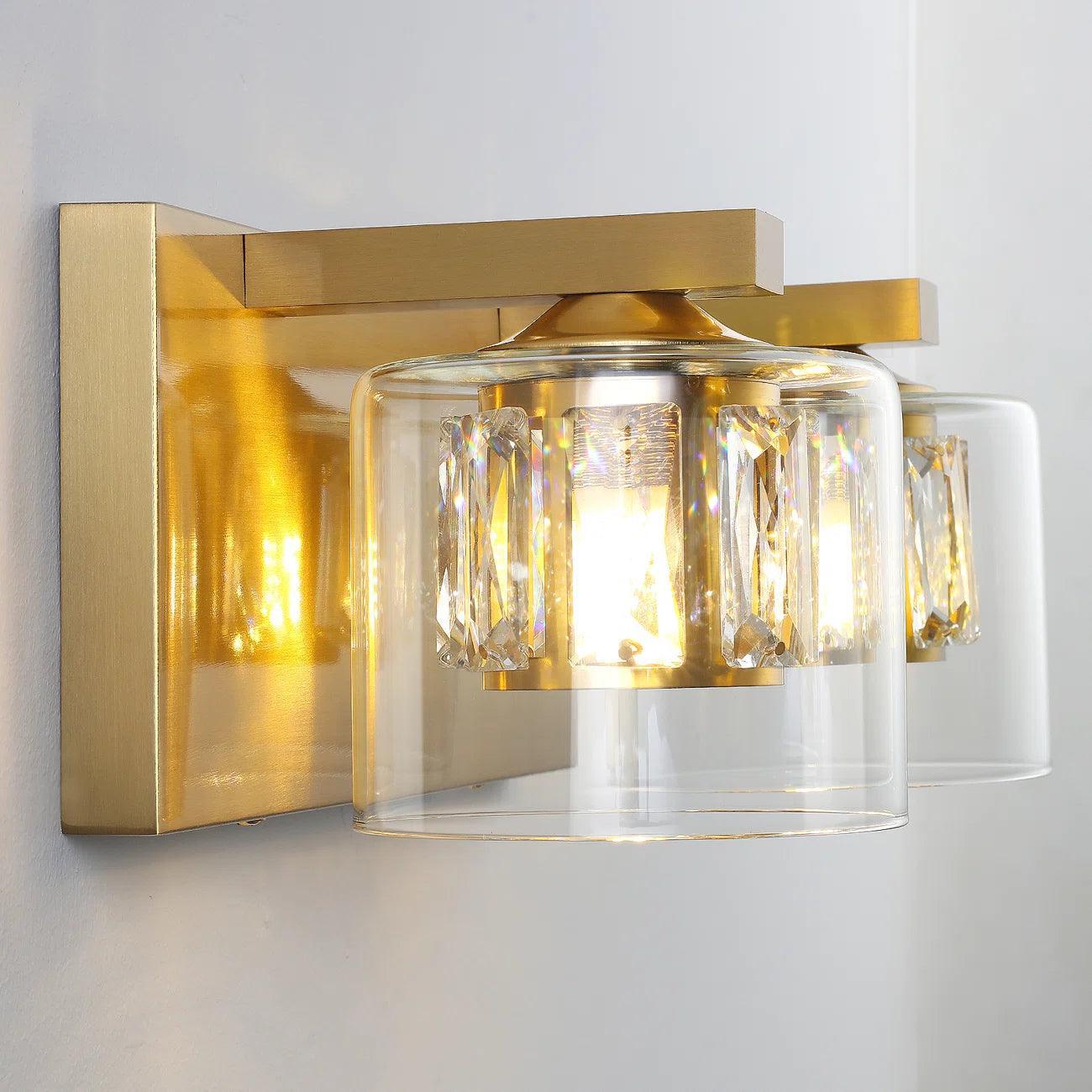 Kolt Chrome Modern 2-Light Bathroom Vanity Light