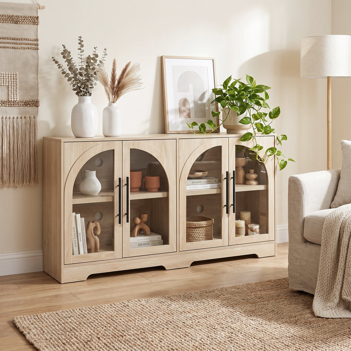 2-Piece Bookcases & Cabinets with Adjustable Shelves