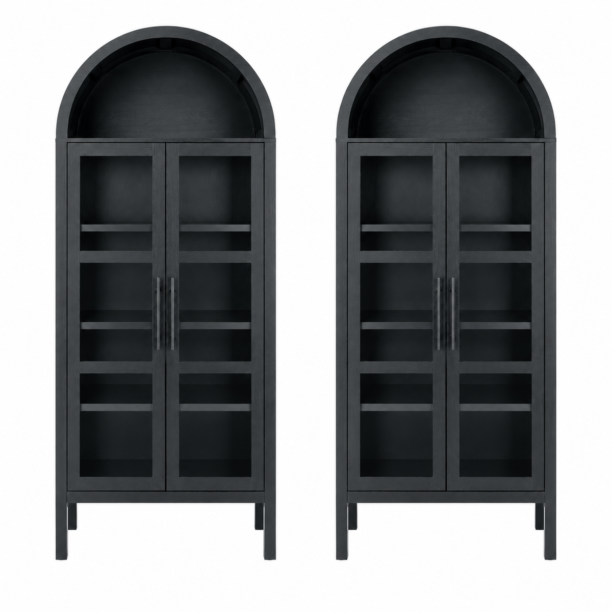 72-in Height Arched Bookcases & Cabinets with Adjustable Shelves