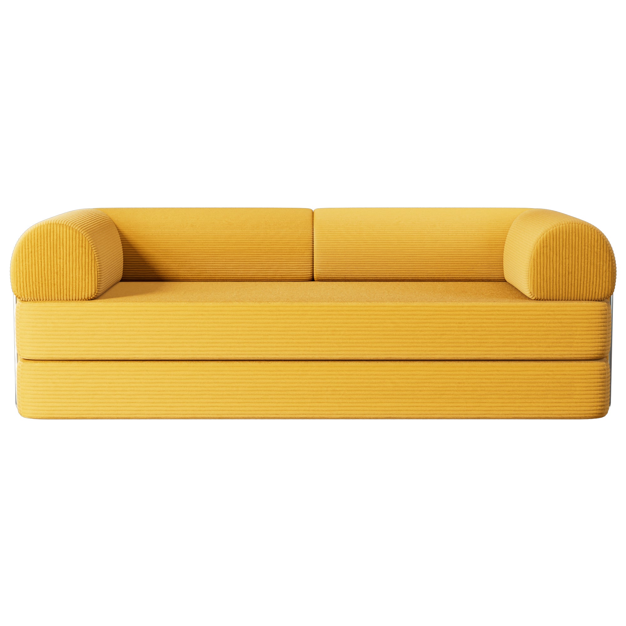79 Inch Perri Corduroy Compressed Sofa Bed with Lumbar Pillow for Living Room, Office