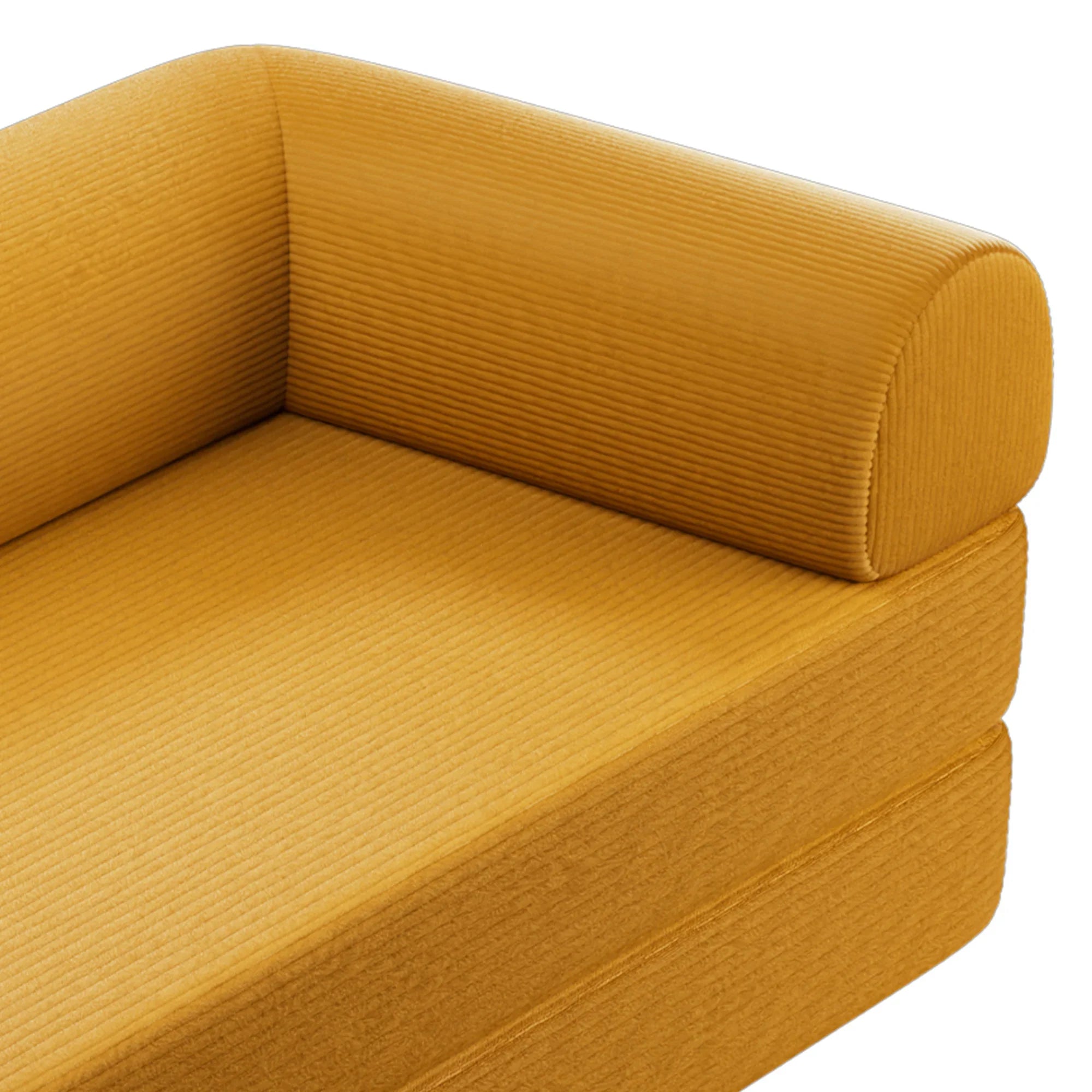 79 Inch Perri Corduroy Compressed Sofa Bed with Lumbar Pillow for Living Room, Office