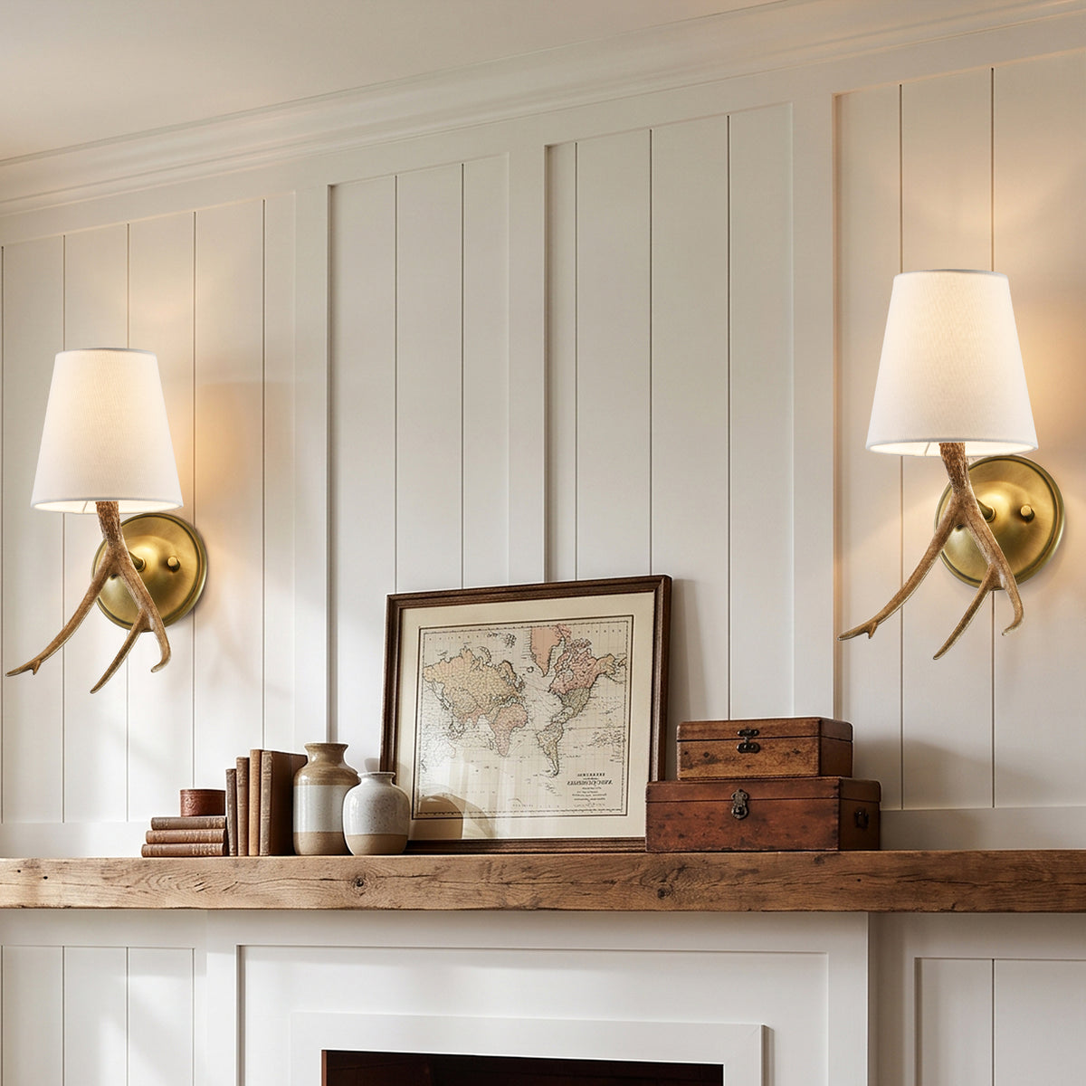Omar 1-Light Antique Brass Wall Sconce