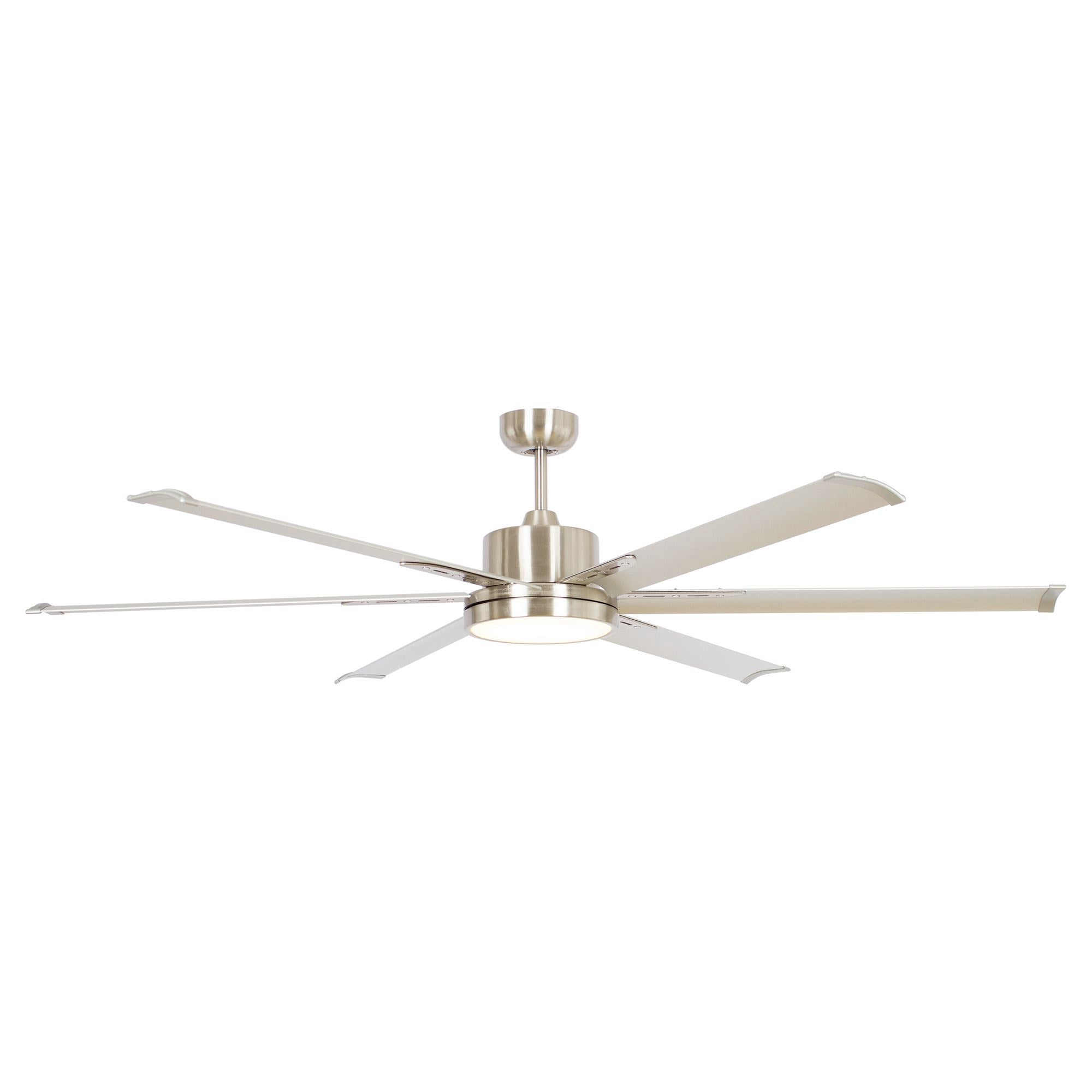Ventilador de techo moderno con motor de CC Freda de 65 pulgadas, luz LED y control remoto.