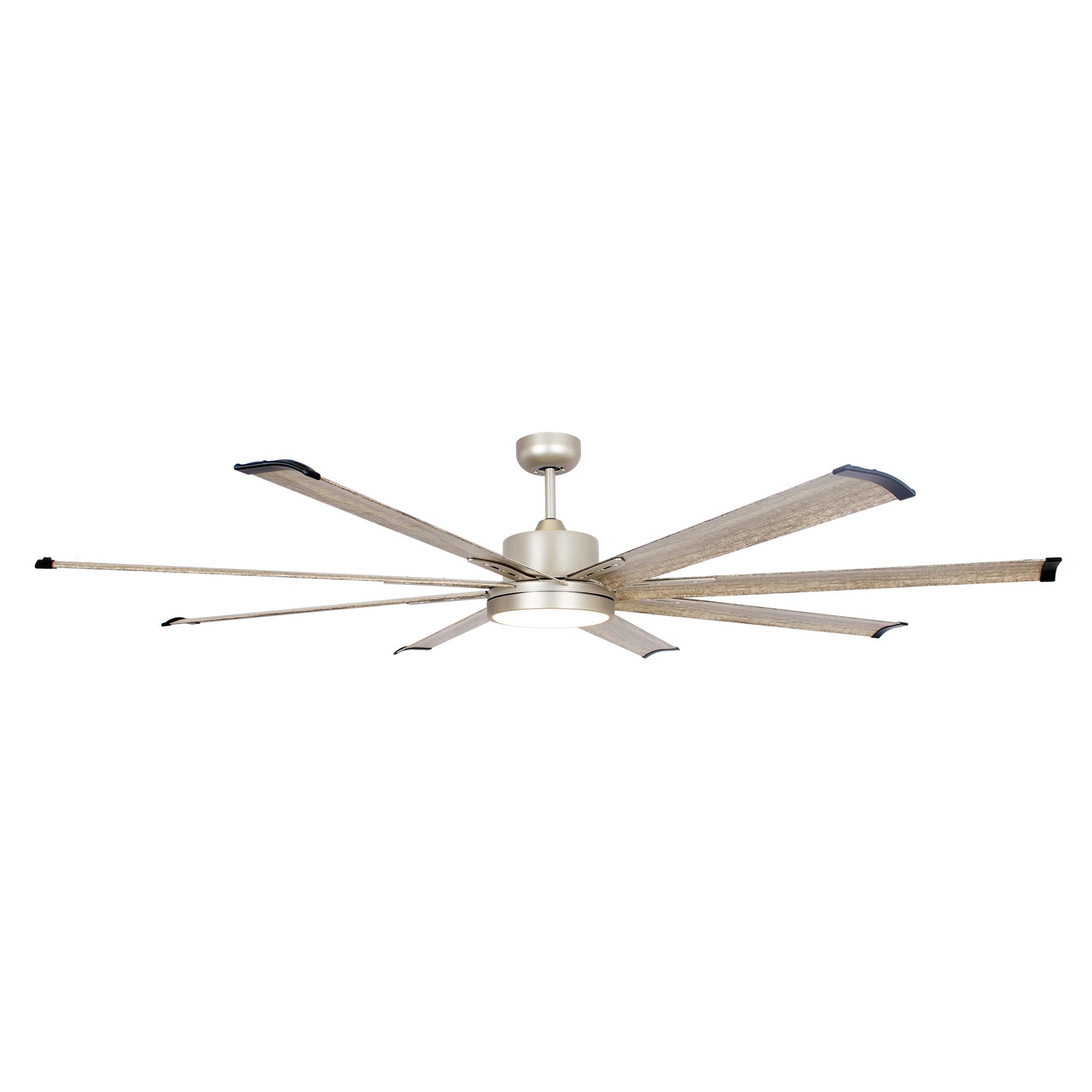 Ventilador de techo con montaje en varilla y motor de CC de níquel satinado Bankston Moden de 72