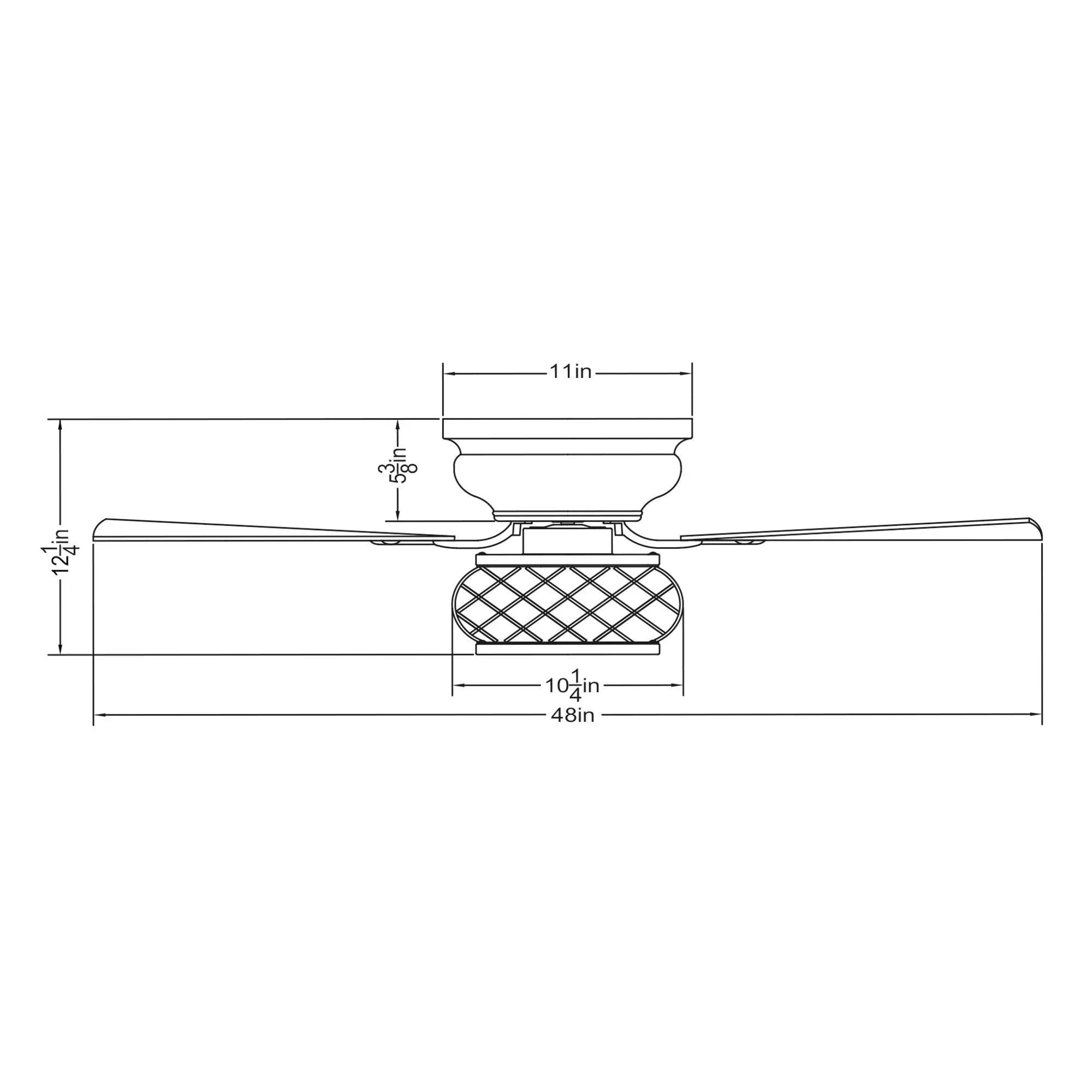 48"Antwerp Farmhouse Flush Mount Reversible Ceiling Fan with Lighting and Remote Control - ParrotUncle