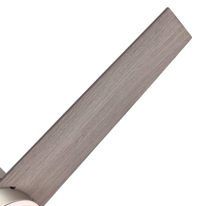 Ventilador de techo reversible de 122 cm, moderno, de níquel satinado, con iluminación y control remoto - ParrotUncle