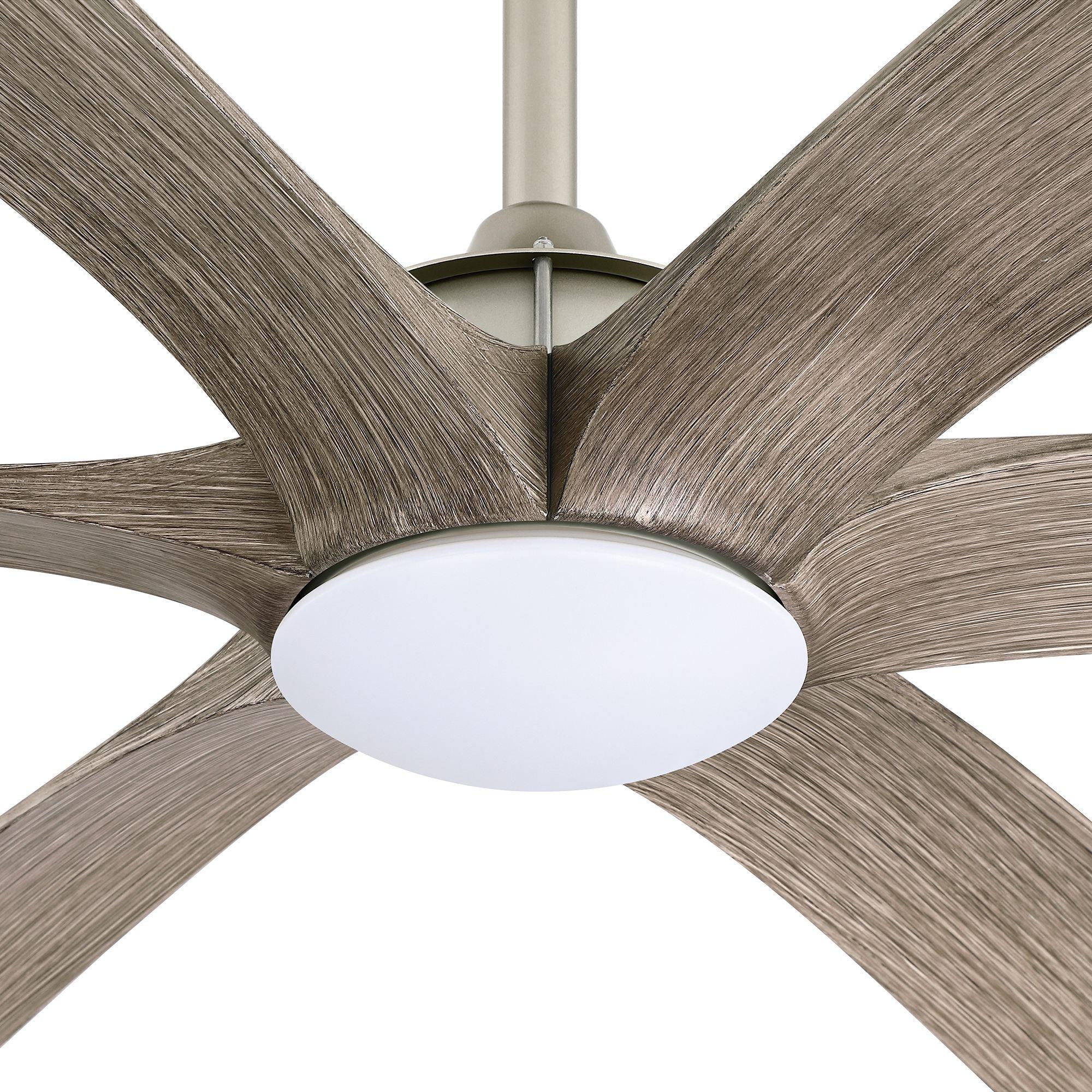 72" Jaydn Modern Satin Nickel DC Motor Downrod Mount Reversible Ceiling Fan with Lighting and Remote Control - ParrotUncle