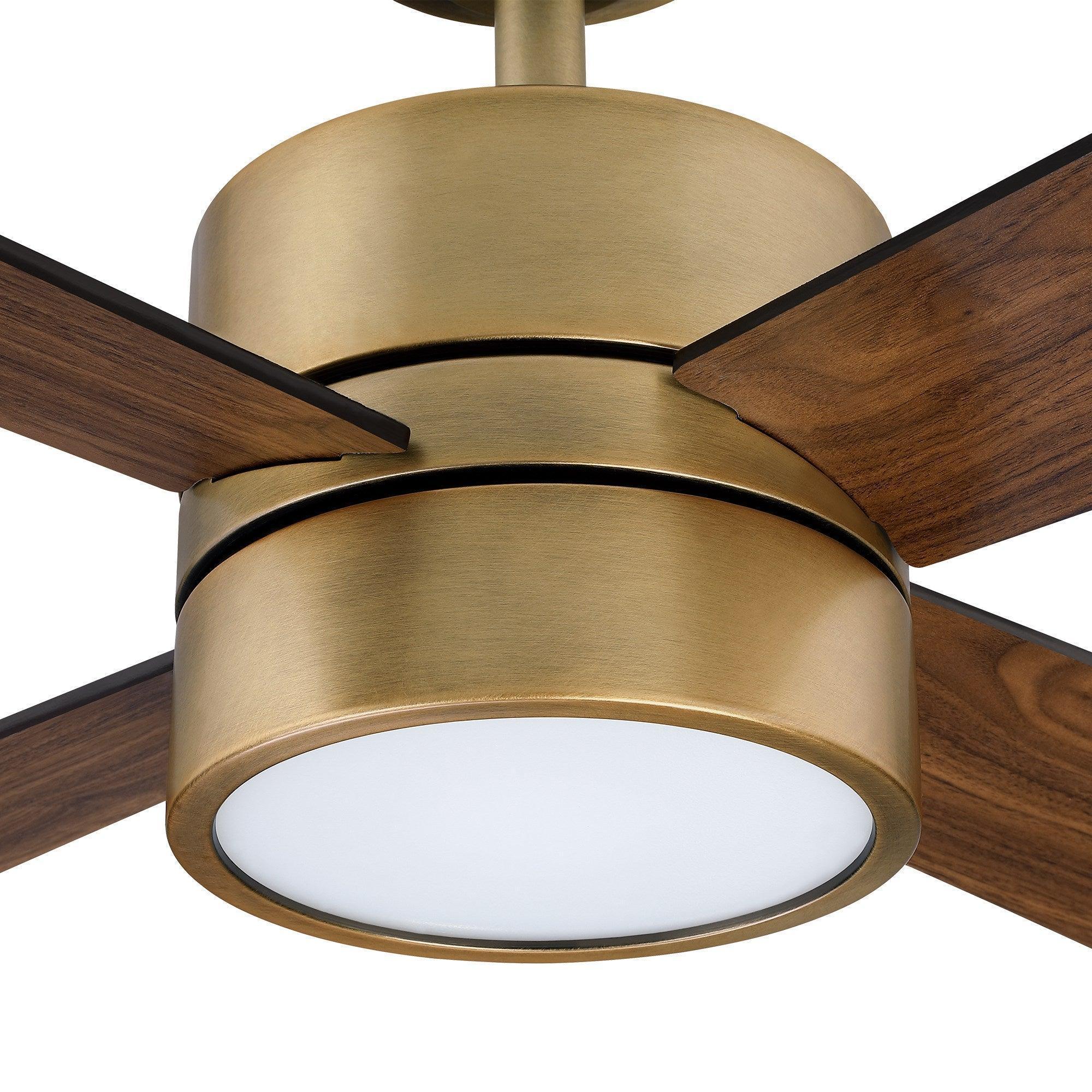 Parrot Uncle 52" Bucholz Industrial Downrod Mount Reversible Ceiling Fans with Integrated Lights and Remote Control - ParrotUncle